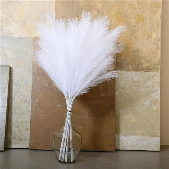 Faux Pampas Grass, 9 PCS 37''/3.1FT Tall Fluffy Fake Pompas Floral, Large - Picture 6 of 8